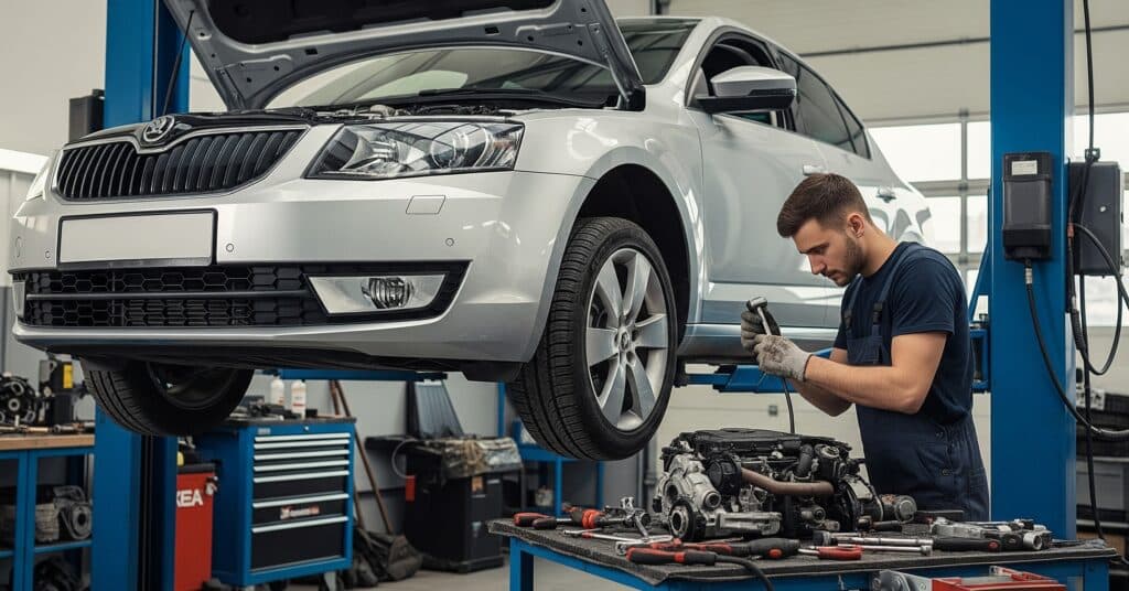 Määräaikainen Skoda-huolto Helsingissä.